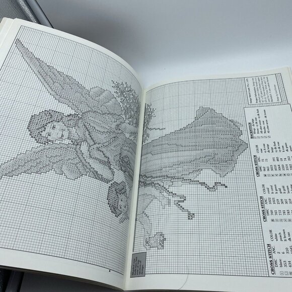 Angels Galore Cross Stitch Pattern Book 38 Designs Leisure Arts 2960 Vintage - Picture 9 of 13